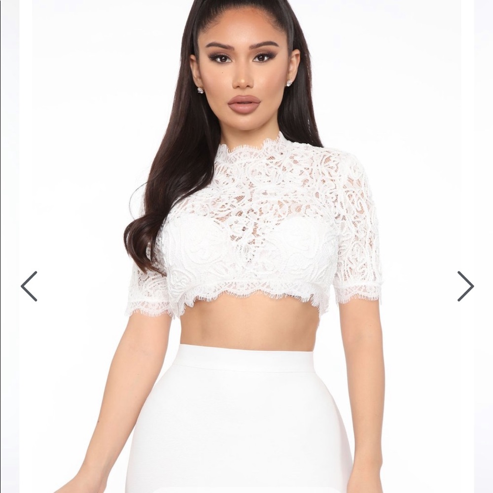 Gotta Show Me Love Cropped Top - White